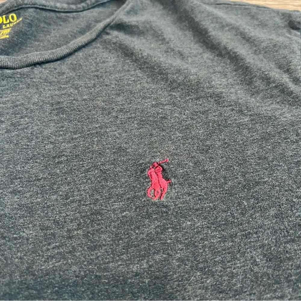 Polo Ralph Lauren Men’s XL Charcoal Gray Crewneck T-Shirt Red Pony Classic Tee
